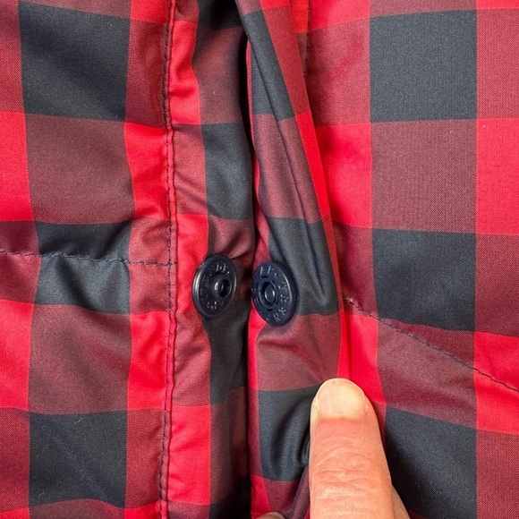 Lands End HyperDry Puffer Vest Buffalo Plaid Down Fill Pockets, Like New, Small - Picture 6 of 10